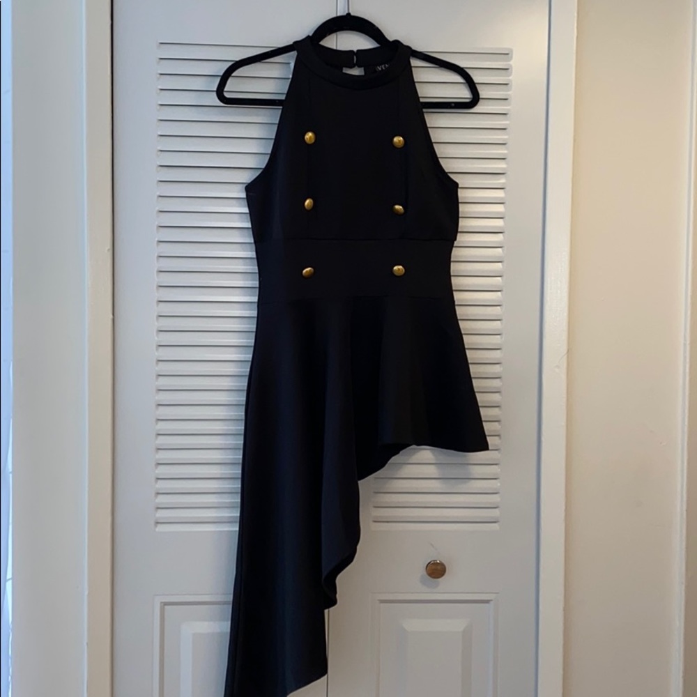Venus Button Detail Asymmetrical Top